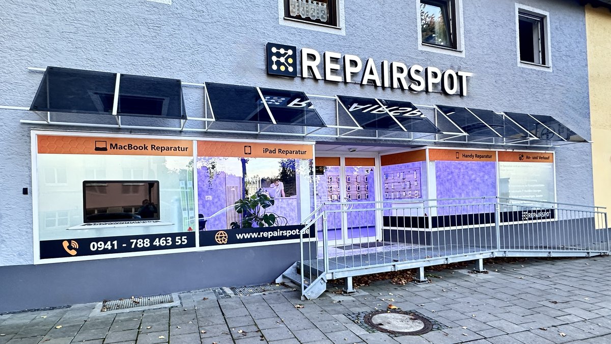 RepairSpot Ladengeschäft Regensburg Außenansicht
